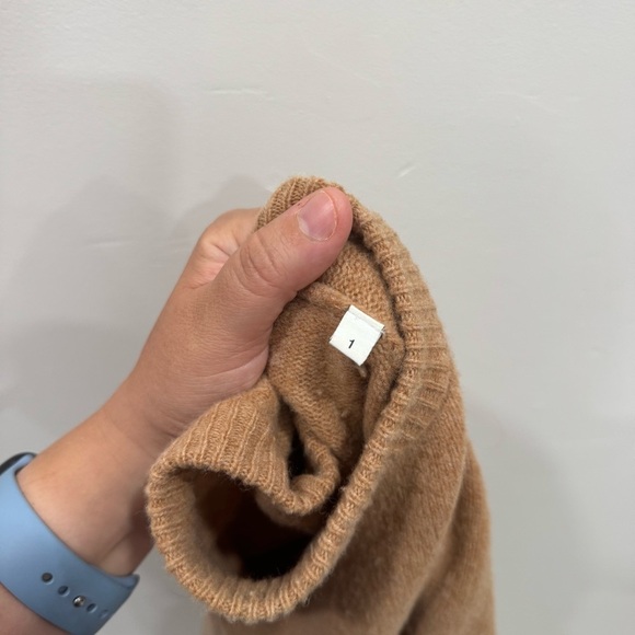 Sandro Cape Style Poncho Sweater Tan Wool Size 1 - Picture 8 of 11